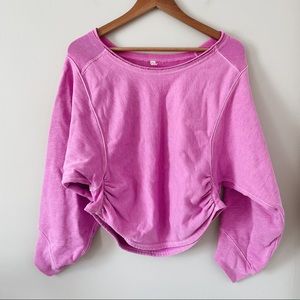 Free People Movement | Pink Althleisure Warm Up Crewneck